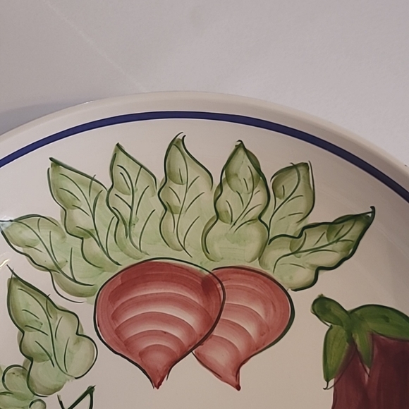 Rare Vintage Bon Appétit Large Pasta/Salad Serving Bowl, Vegetable Motif - Picture 10 of 13